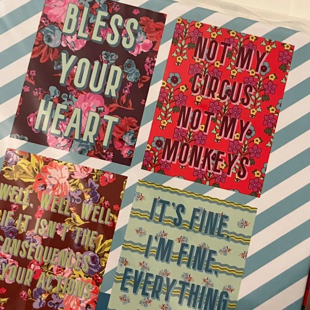 Sarcastic Note Cards Set of Two Boxes Funny Bright Stationery  Gift‎ (NEW)